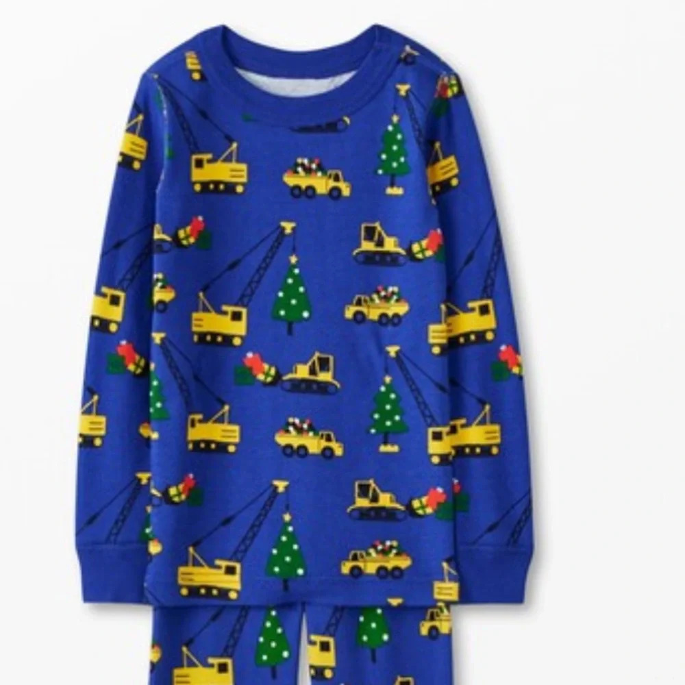 Hanna Andersson Christmas Crew Long John Pajama Shirt - Size 8